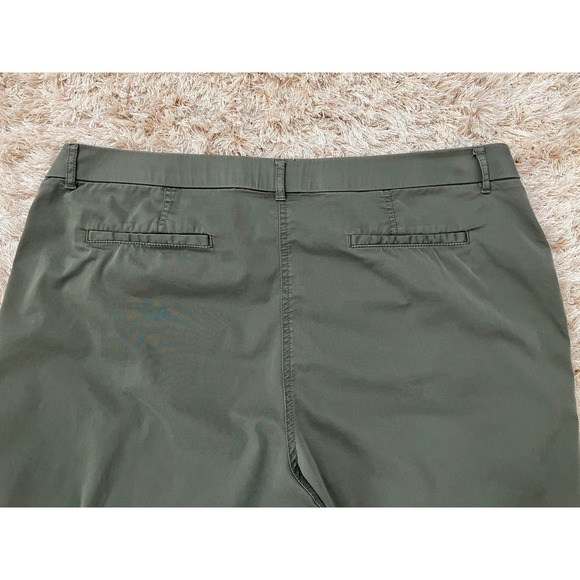 Chicos Olive Green Ankle Pants Size 3.5 Side Zip Embellished Casual - Picture 6 of 10